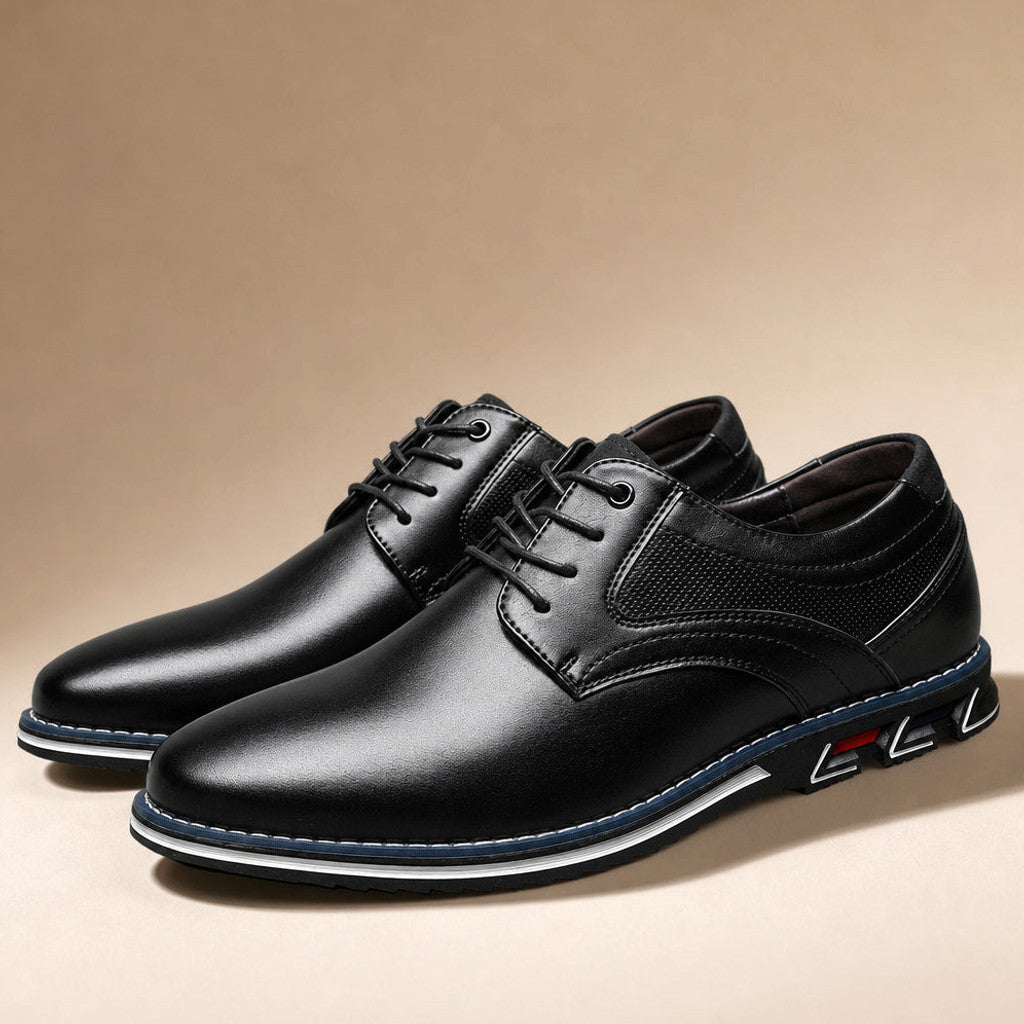 Hensley | Oxford Shoes Brogue Leather Lace-Up