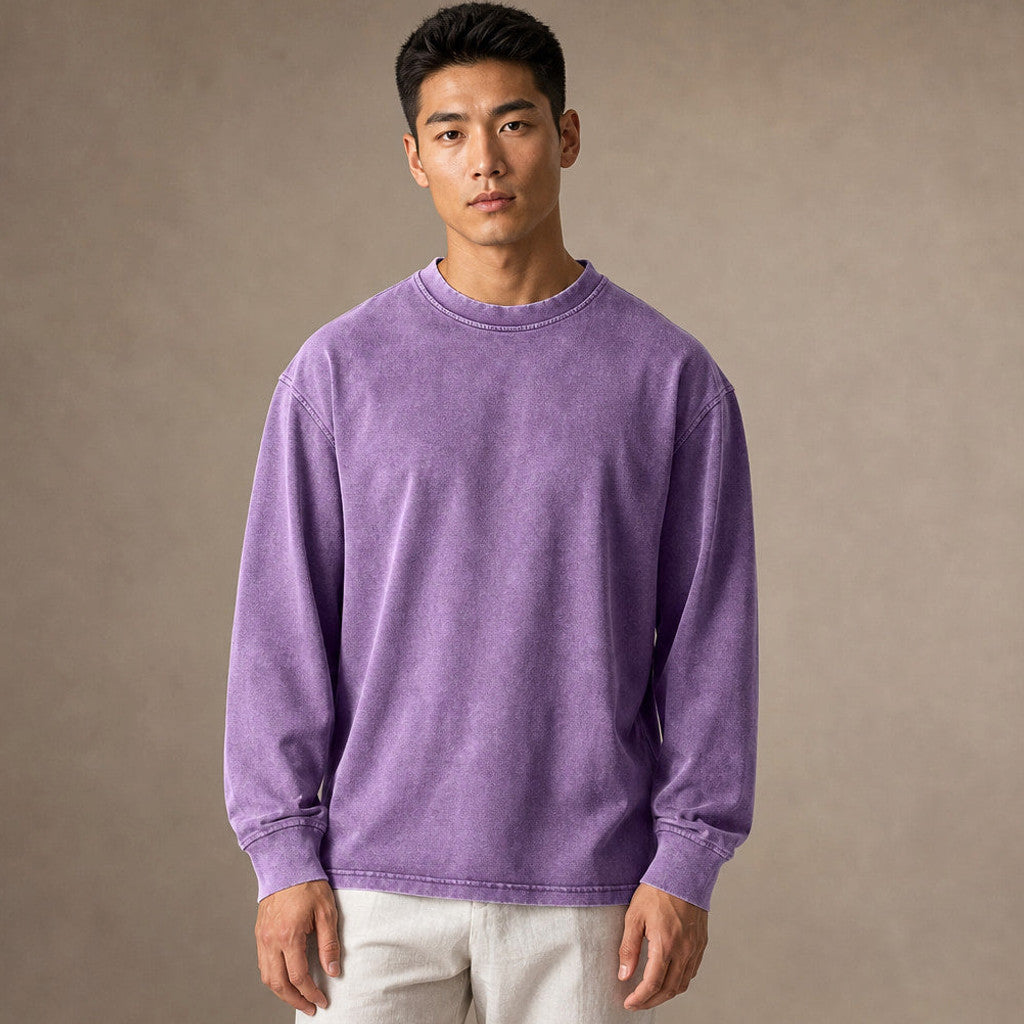 Hewitt | Long Sleeve T Shirt Crew Neck Relaxed Fit