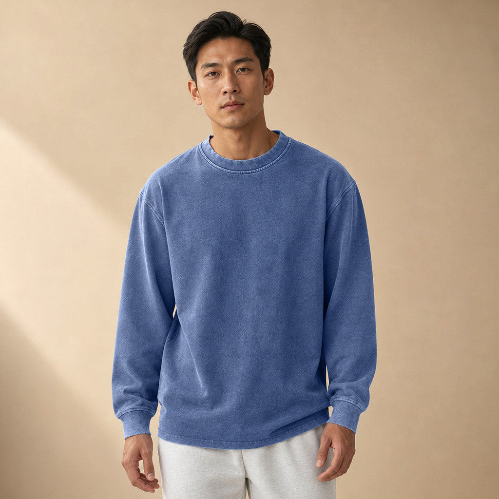 Hewitt | Long Sleeve T Shirt Crew Neck Relaxed Fit