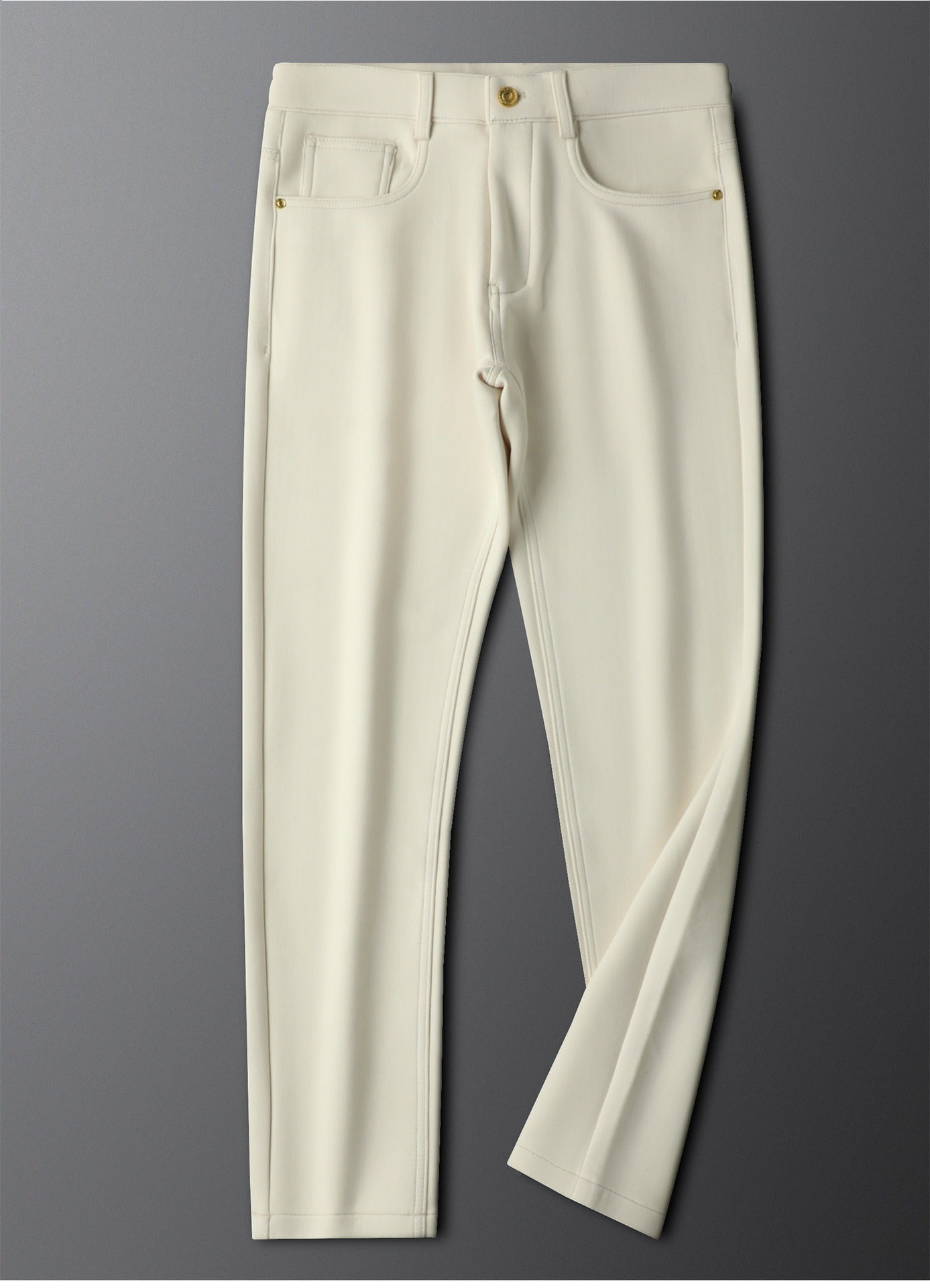 Halvex | Trouser Herringbone Tailored Tonal Crest Embroidery