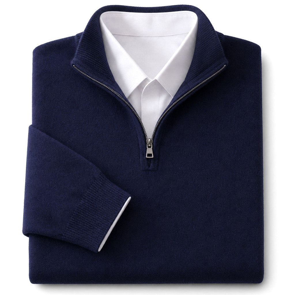Inigo | Quarter Zip Jumper Fine Gauge Rib