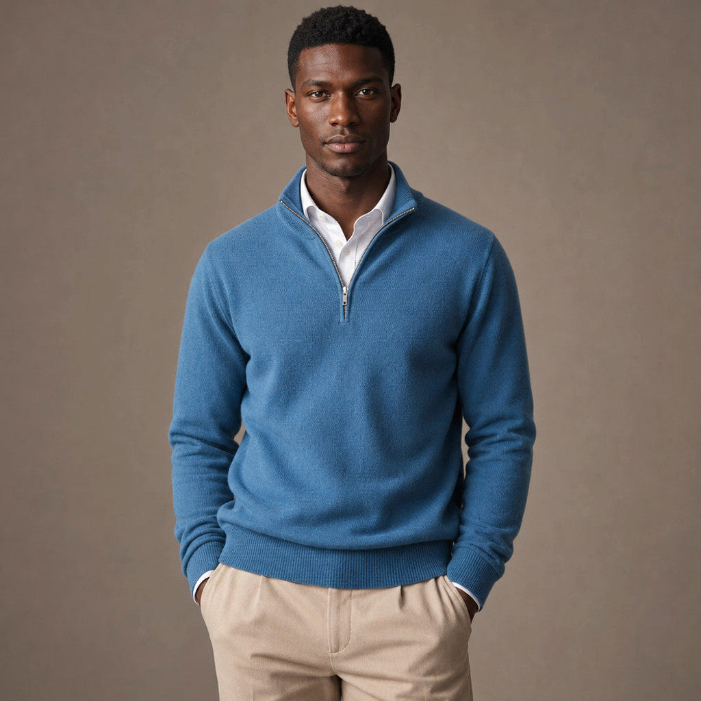 Inigo | Quarter Zip Jumper Fine Gauge Rib