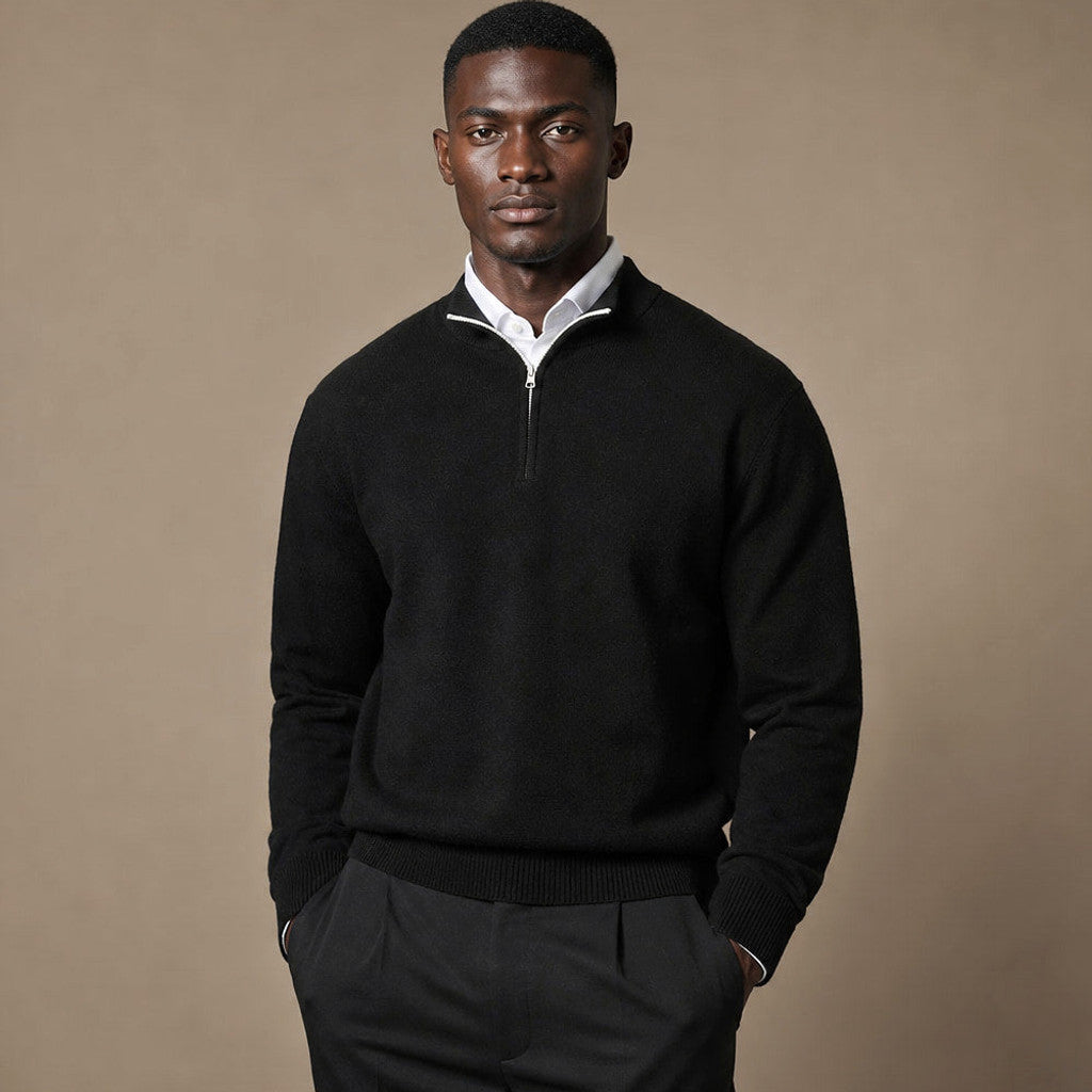 Inigo | Quarter Zip Jumper Fine Gauge Rib