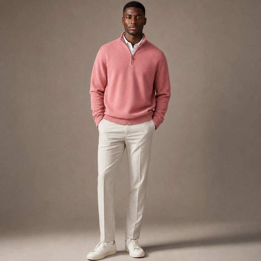 Inigo | Quarter Zip Jumper Fine Gauge Rib