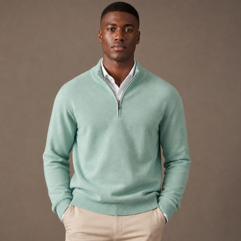 Inigo | Quarter Zip Jumper Fine Gauge Rib