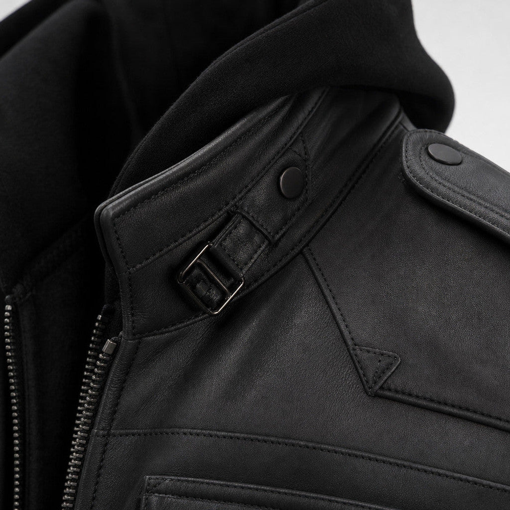 Irvin | Bomber Jacket Removable Hood Black