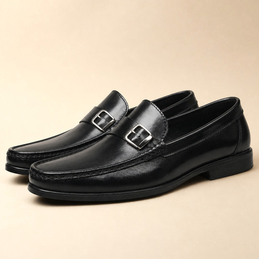 Kendall | Loafer Shoes Bit Buckle Burnished Leather