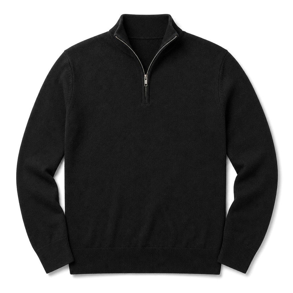 Lancelot | Quarter Zip Jumper Mock Neck Slim Fit