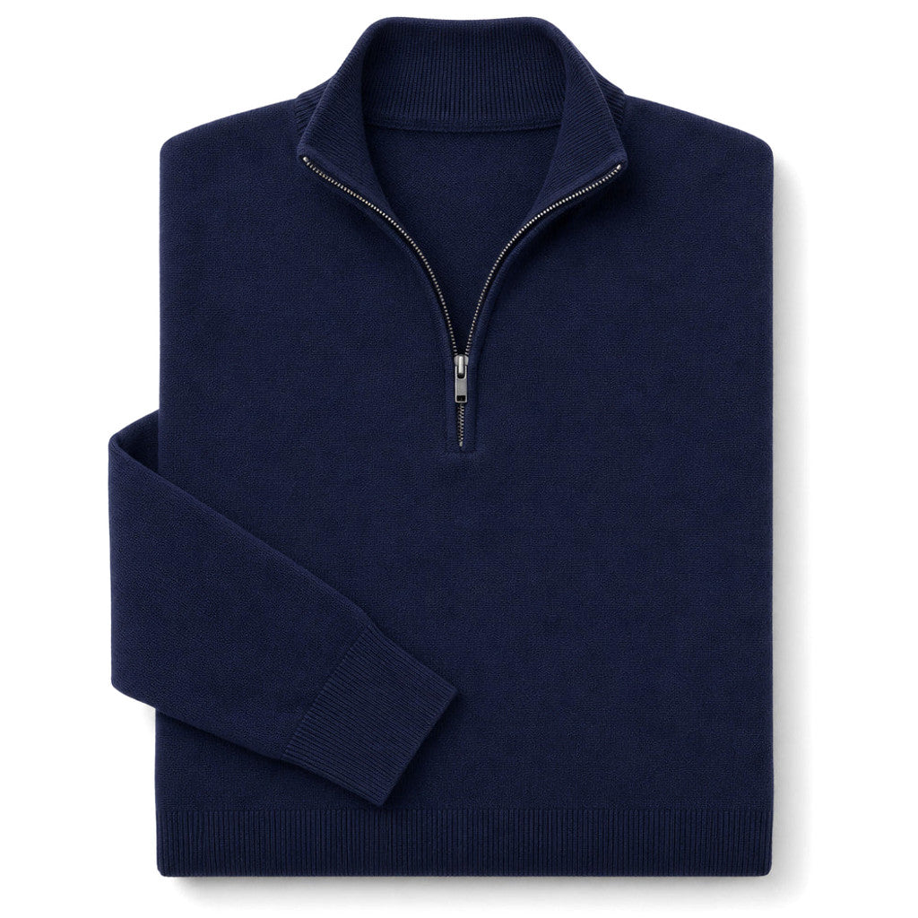 Lancelot | Quarter Zip Jumper Mock Neck Slim Fit