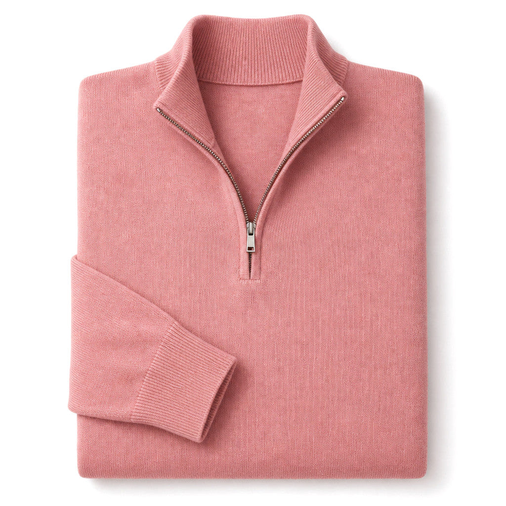 Lancelot | Quarter Zip Jumper Mock Neck Slim Fit