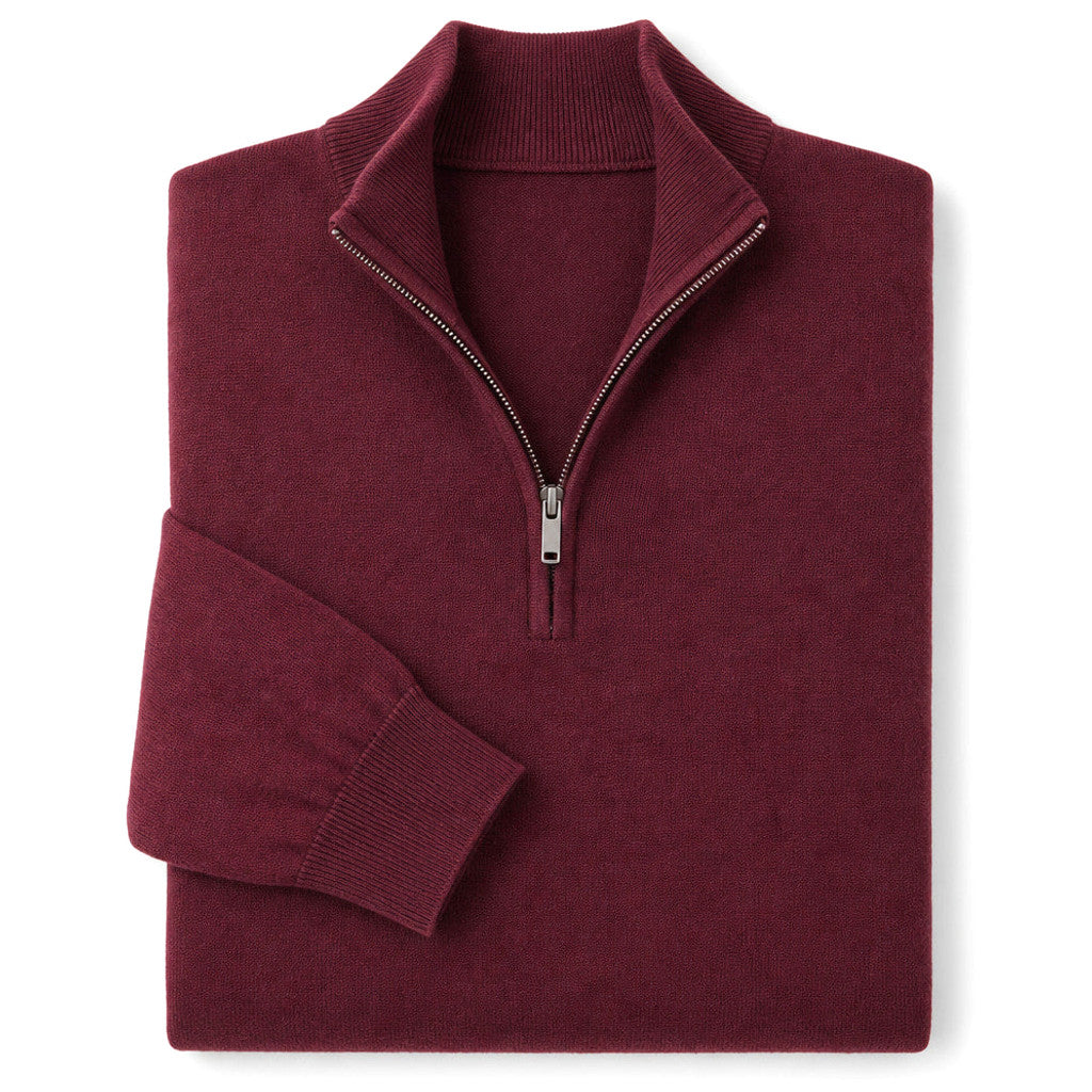 Lancelot | Quarter Zip Jumper Mock Neck Slim Fit