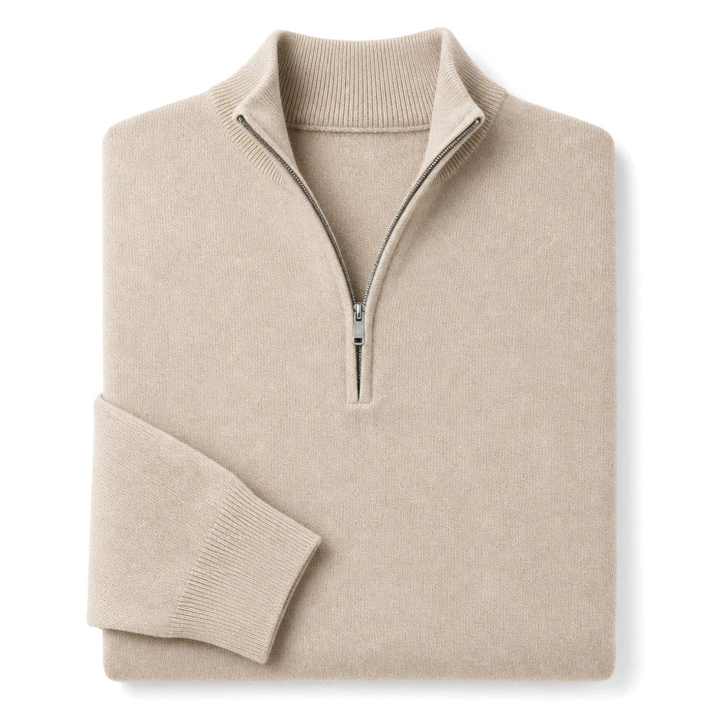 Lancelot | Quarter Zip Jumper Mock Neck Slim Fit