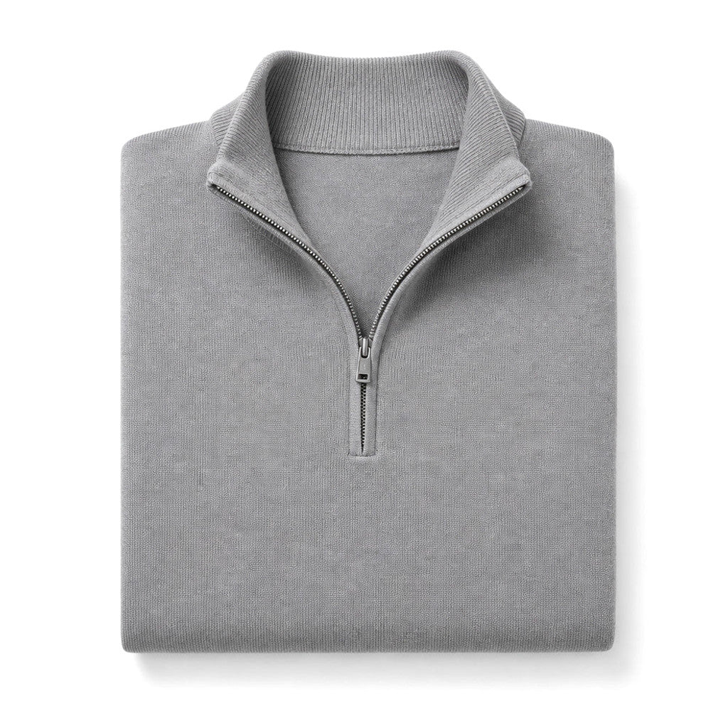 Lancelot | Quarter Zip Jumper Mock Neck Slim Fit