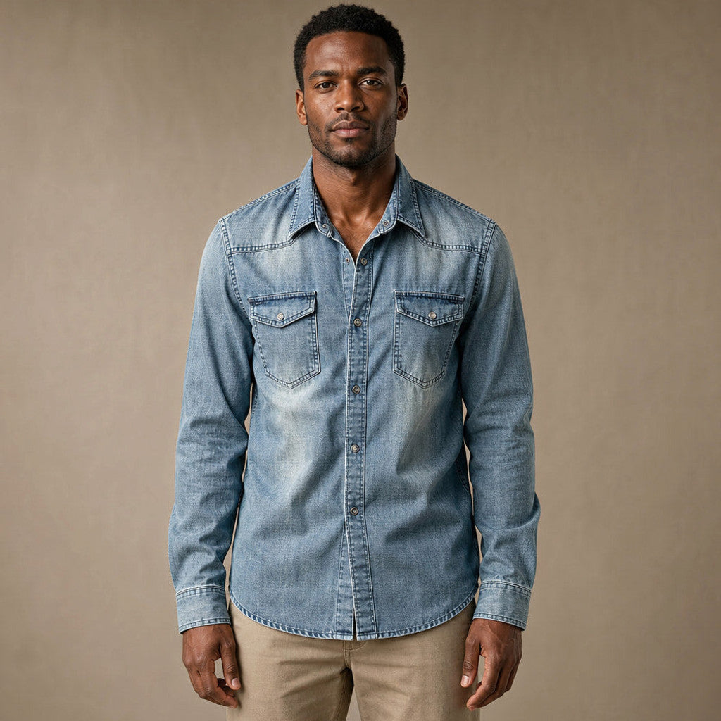 Latimer | Denim Shirt Loose Fit Long Sleeve