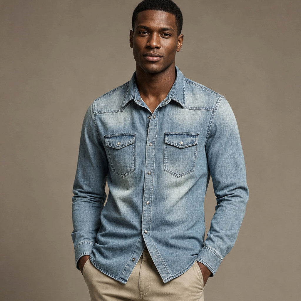 Latimer | Denim Shirt Loose Fit Long Sleeve