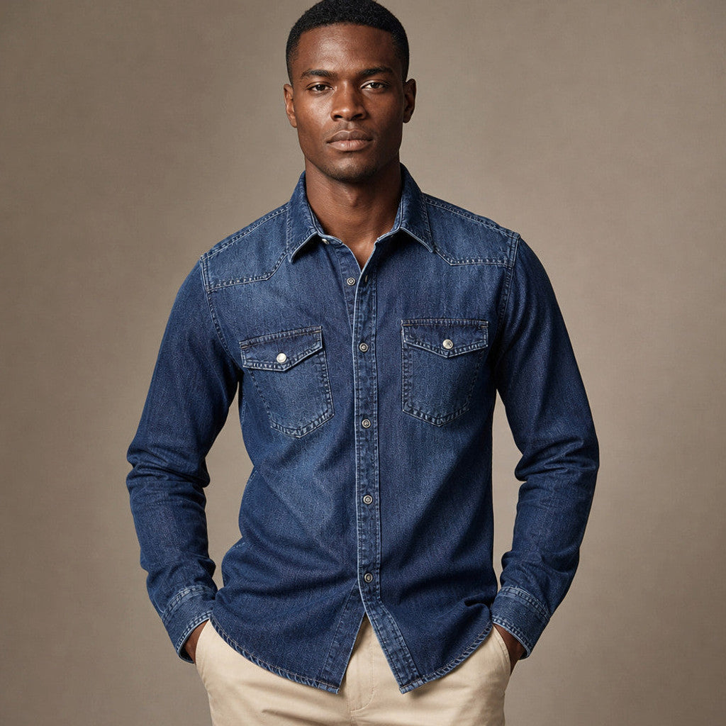 Latimer | Denim Shirt Loose Fit Long Sleeve