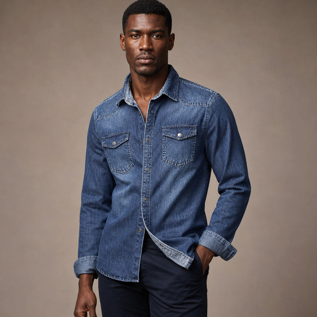 Latimer | Denim Shirt Loose Fit Long Sleeve