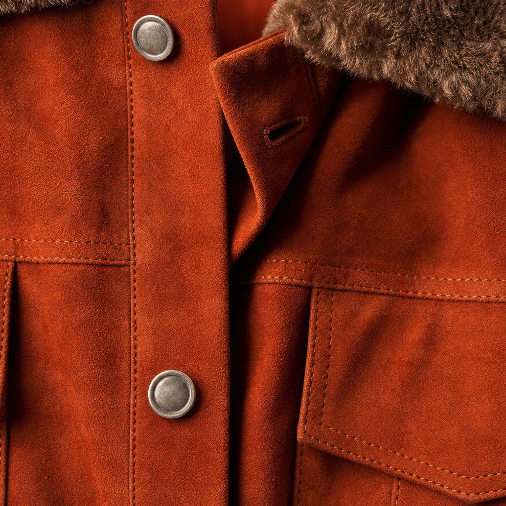 Lawton | Trucker Jacket Suede Shearling Collar