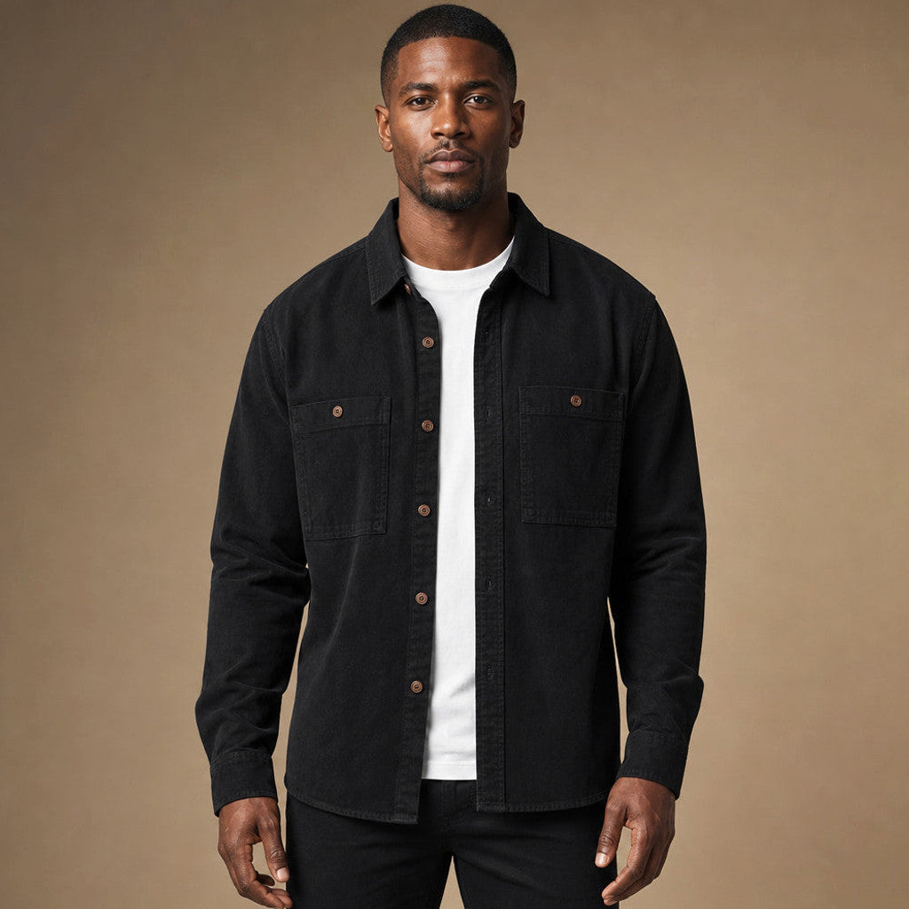 Leonard | Overshirt Washed Cotton Double Chest Pocket