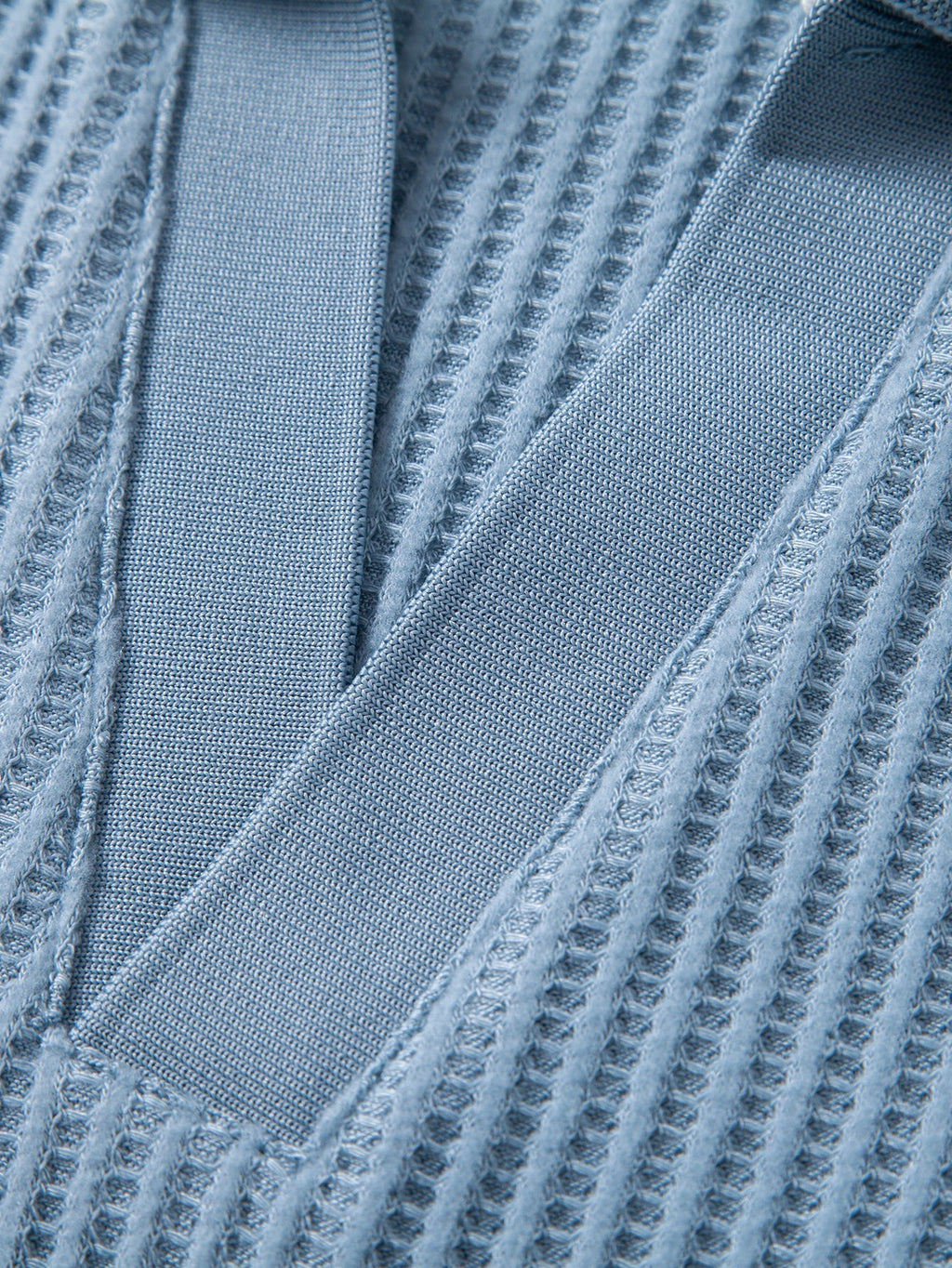 Celvorn | Matching Set Waffle Polo Slim Tapered Trousers