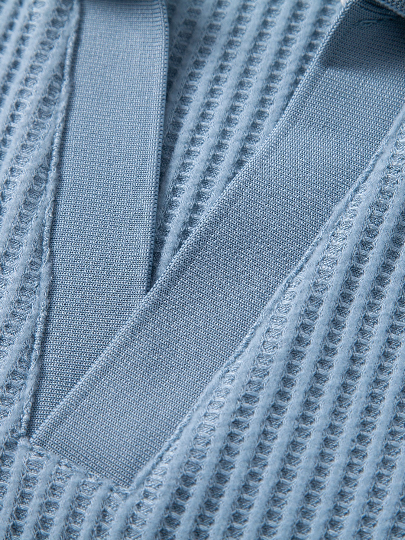 Celvorn | Matching Set Waffle Polo Slim Tapered Trousers