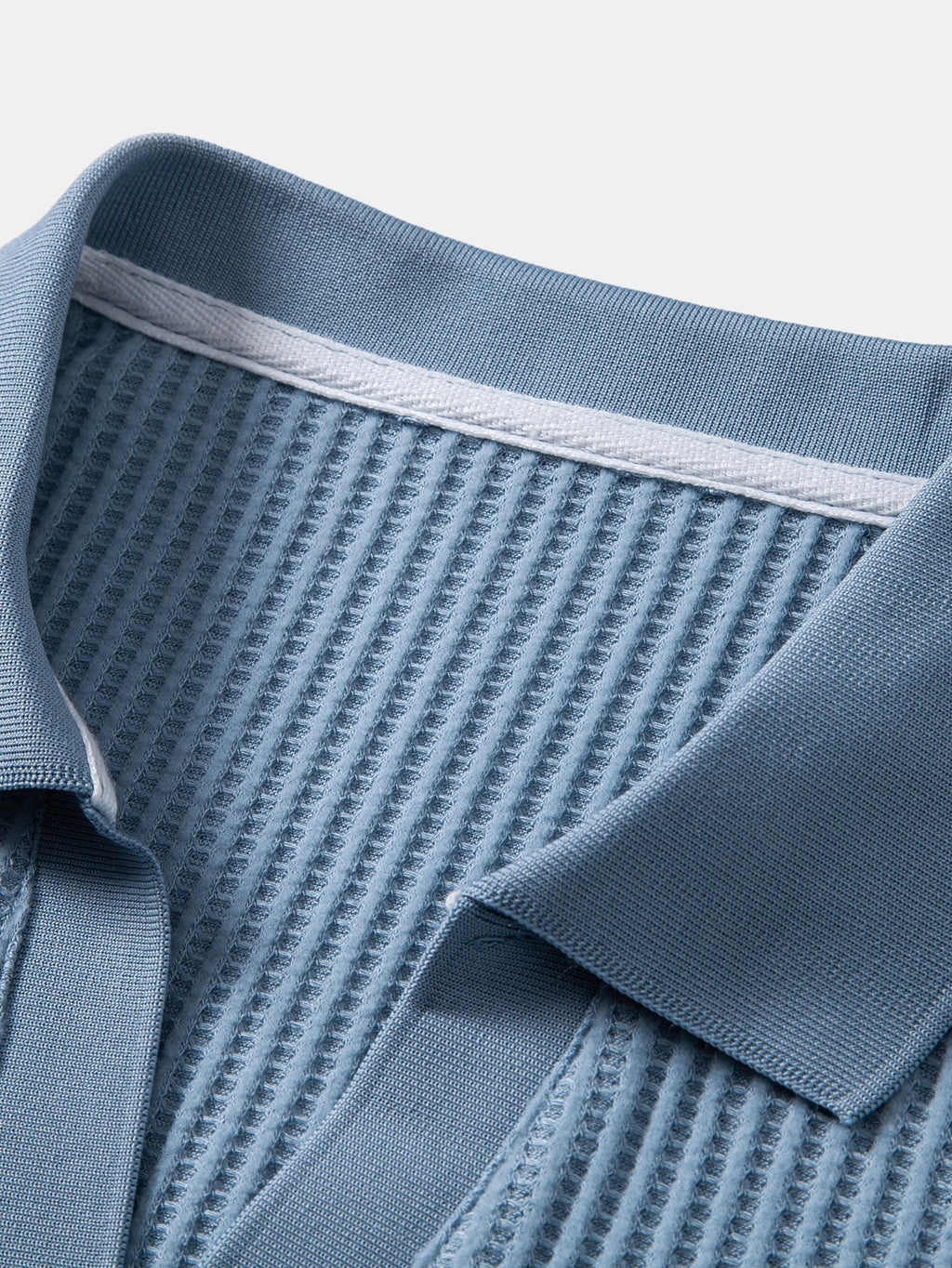 Celvorn | Matching Set Waffle Polo Slim Tapered Trousers
