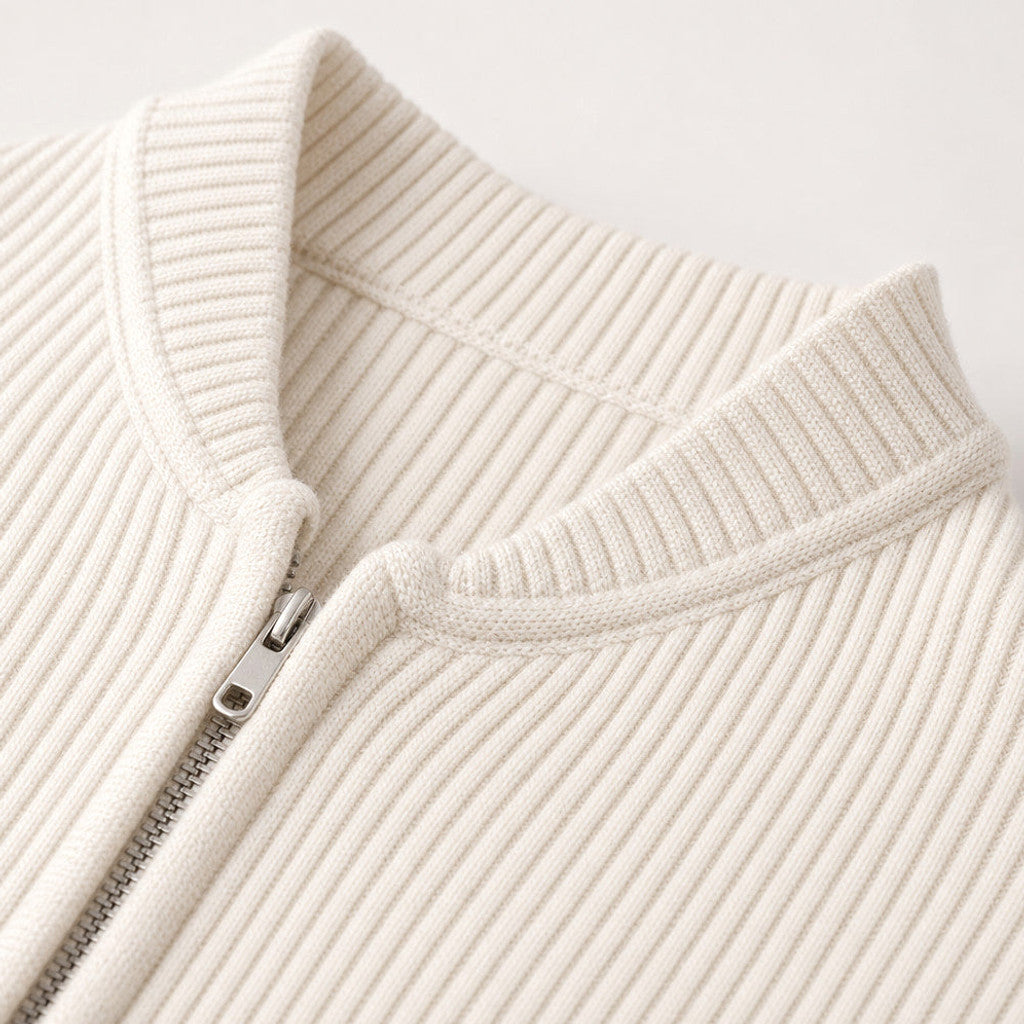 Marston | Ribbed Full-Zip Jacket Relaxed Fit – Product Photo