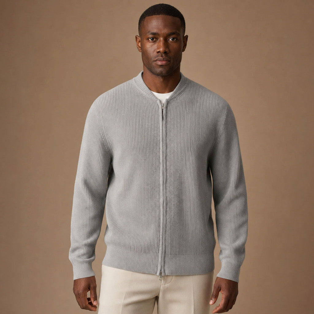 Marston | Ribbed Full-Zip Jacket Relaxed Fit – Product Photo
