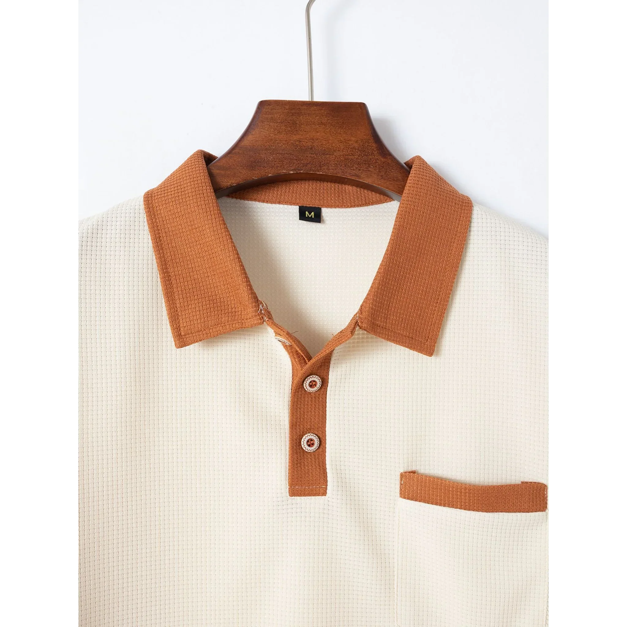 Falcren | Matching Set Waffle Knit Polo Straight-Leg Trousers