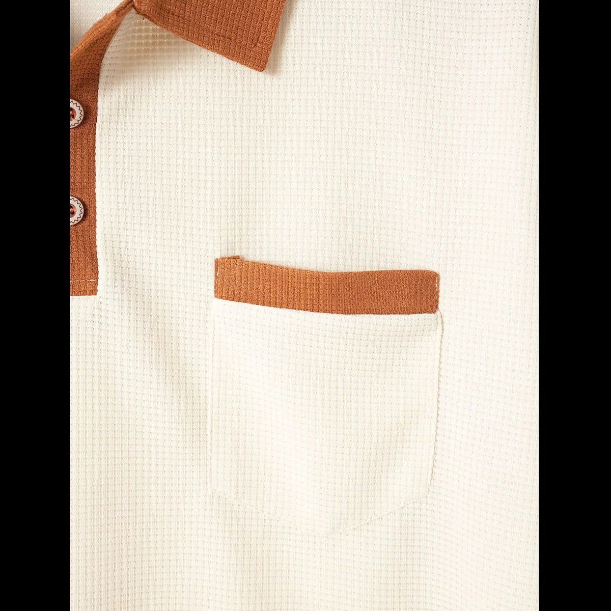 Falcren | Matching Set Waffle Knit Polo Straight-Leg Trousers