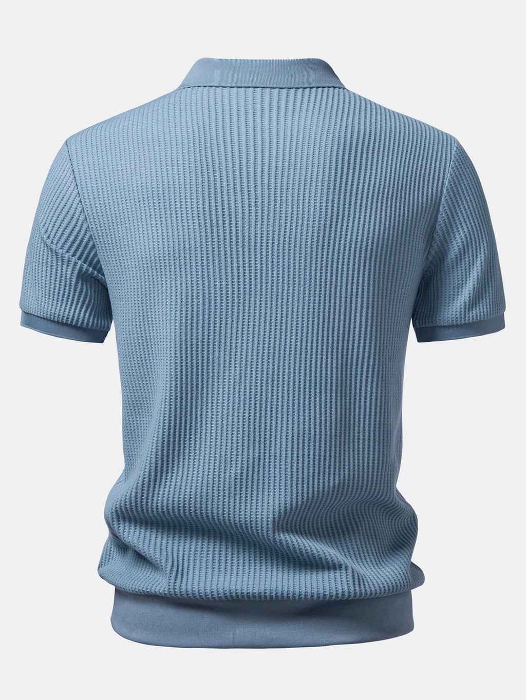Celvorn | Matching Set Waffle Polo Slim Tapered Trousers