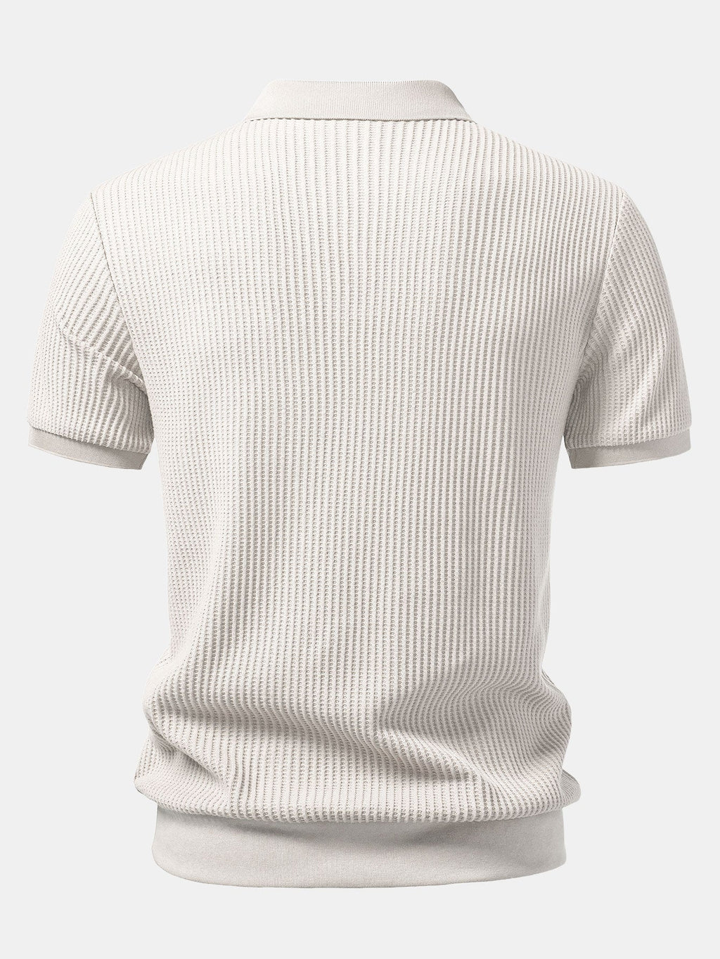 Celvorn | Matching Set Waffle Polo Slim Tapered Trousers