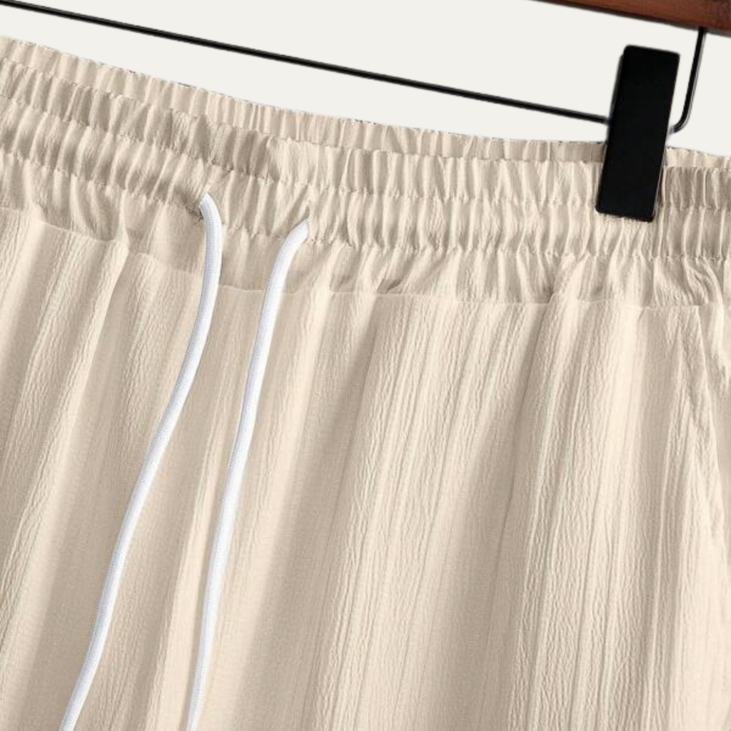 Daxwell | Matching Set Band Collar Crinkle Weave Co-Ord