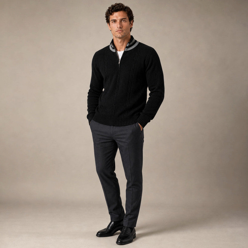Milton | Quarter Zip Jumper Wool Knit