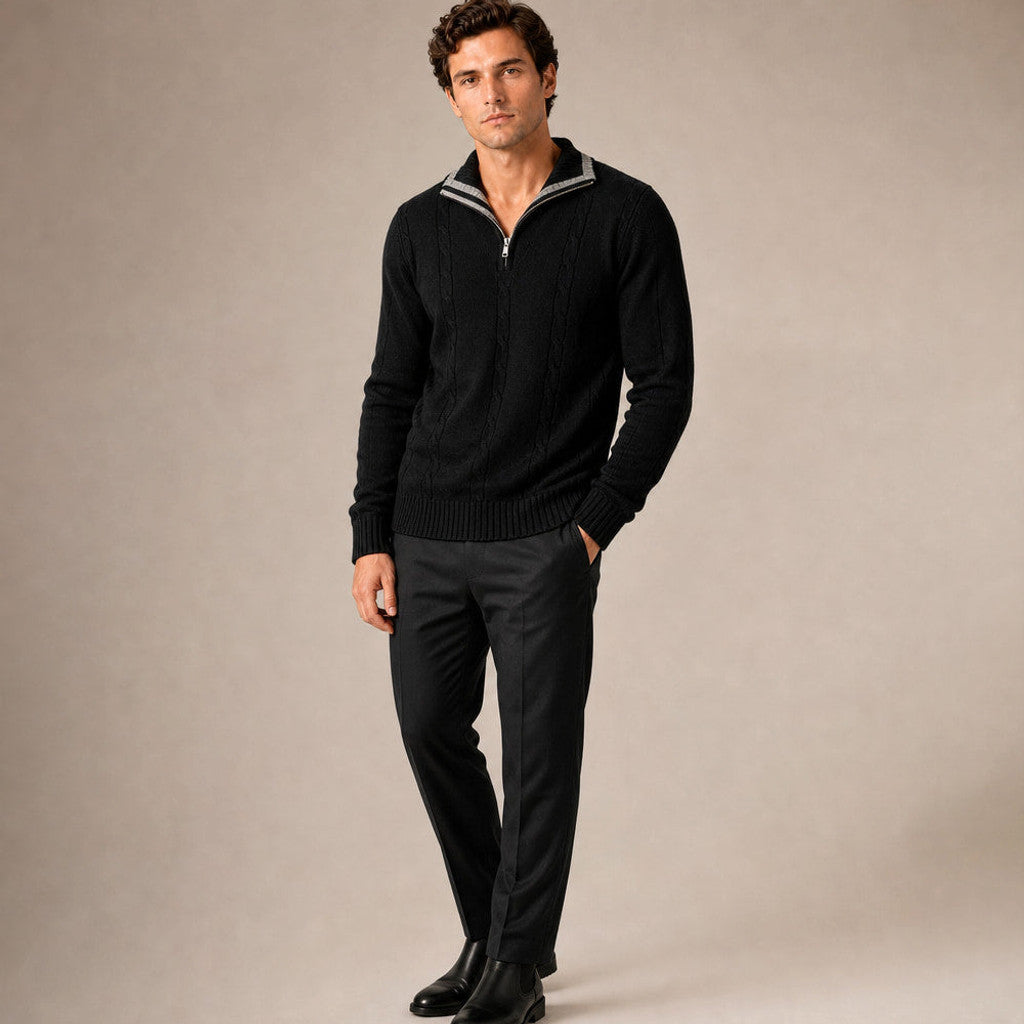 Milton | Quarter Zip Jumper Wool Knit