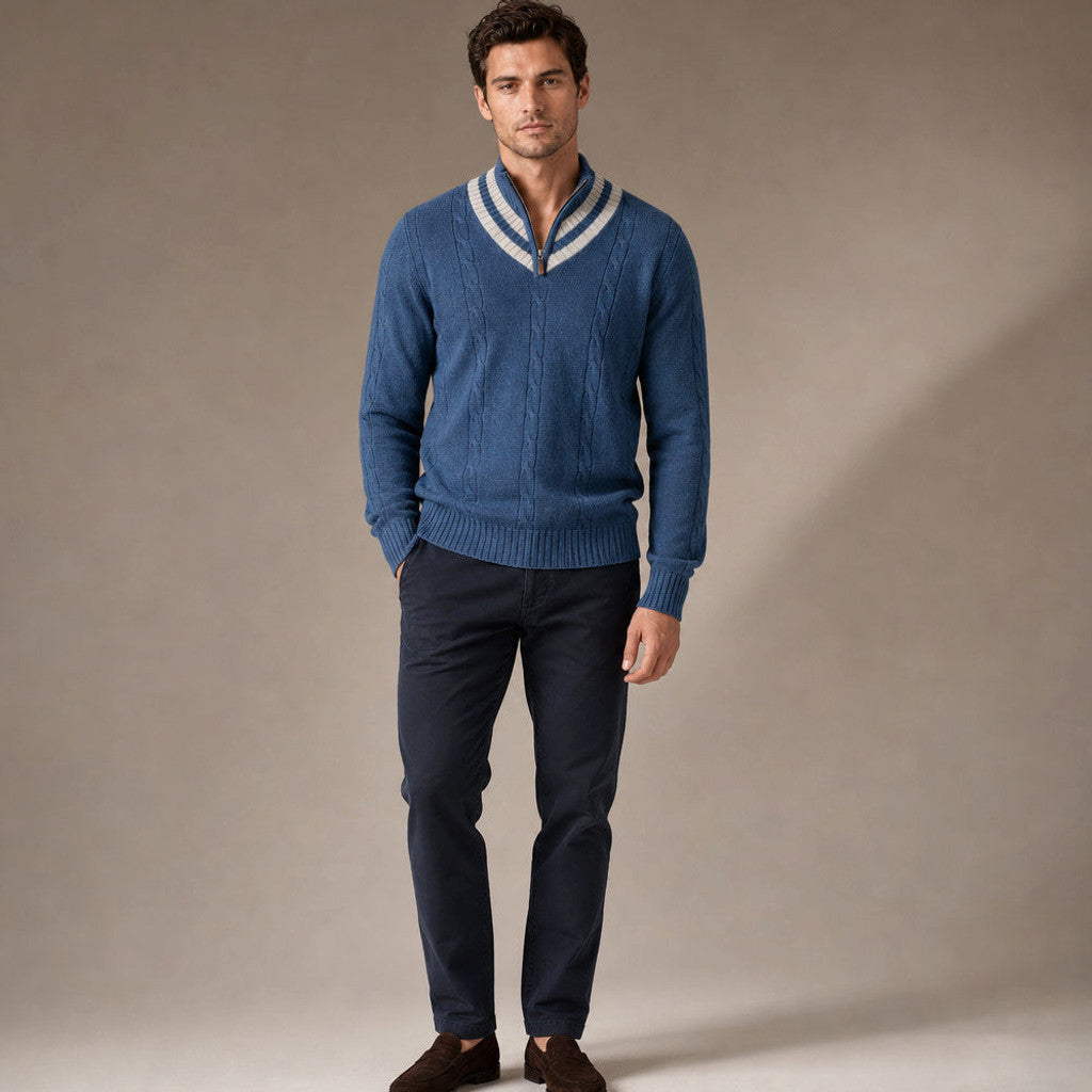 Milton | Quarter Zip Jumper Wool Knit