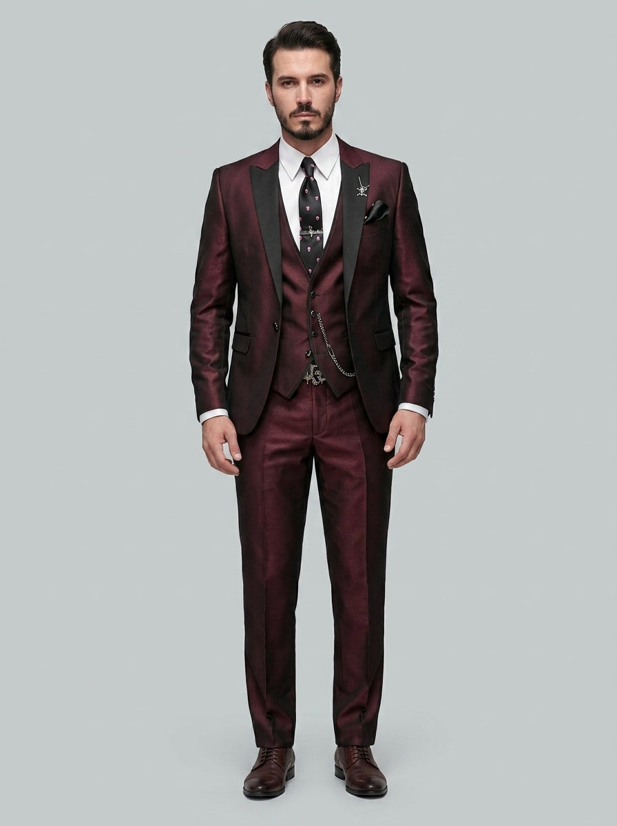 3-Piece Men's Suit Set — On Model - Neutral | Generated by Modelize
