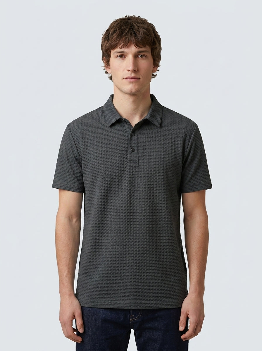 Pique Polo Shirt — On Model - Upper Body | Generated by Modelize