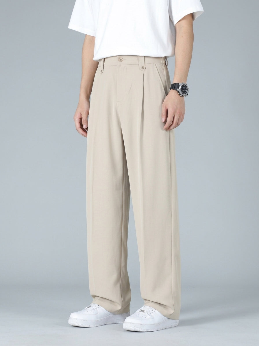 Pleated dress trousers — On Model - Lower Body | Generated by Modelize