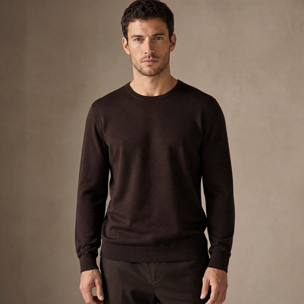 Murray | Crewneck Jumper Fine Gauge Wool – Product Photo
