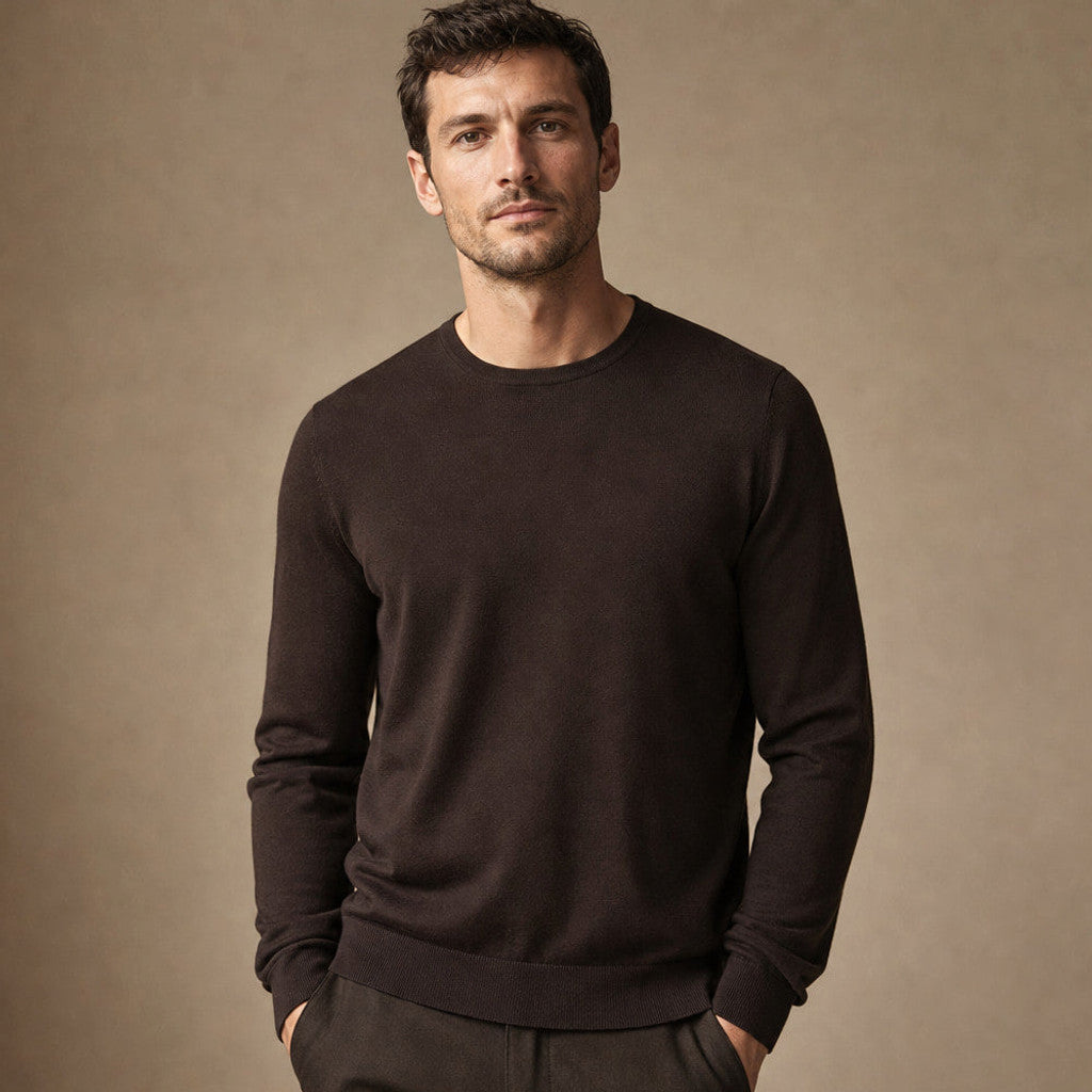 Murray | Crewneck Jumper Fine Gauge Wool – Product Photo