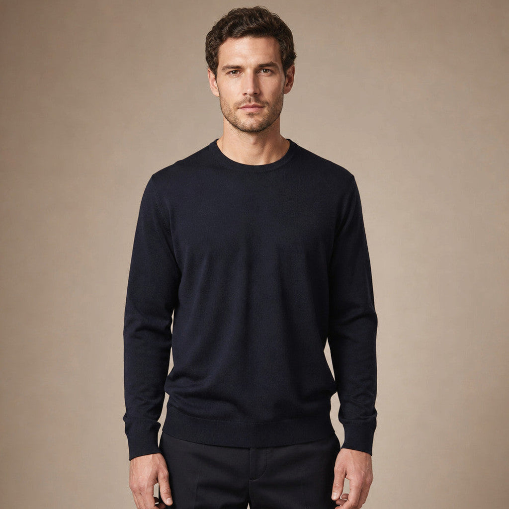 Murray | Crewneck Jumper Fine Gauge Wool – Product Photo