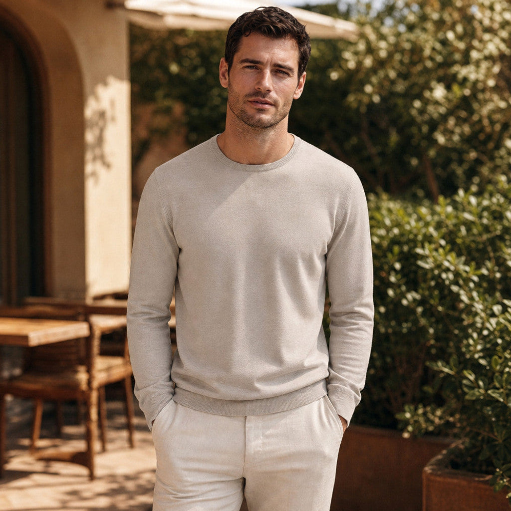 Murray | Crewneck Jumper Fine Gauge Wool – Product Photo