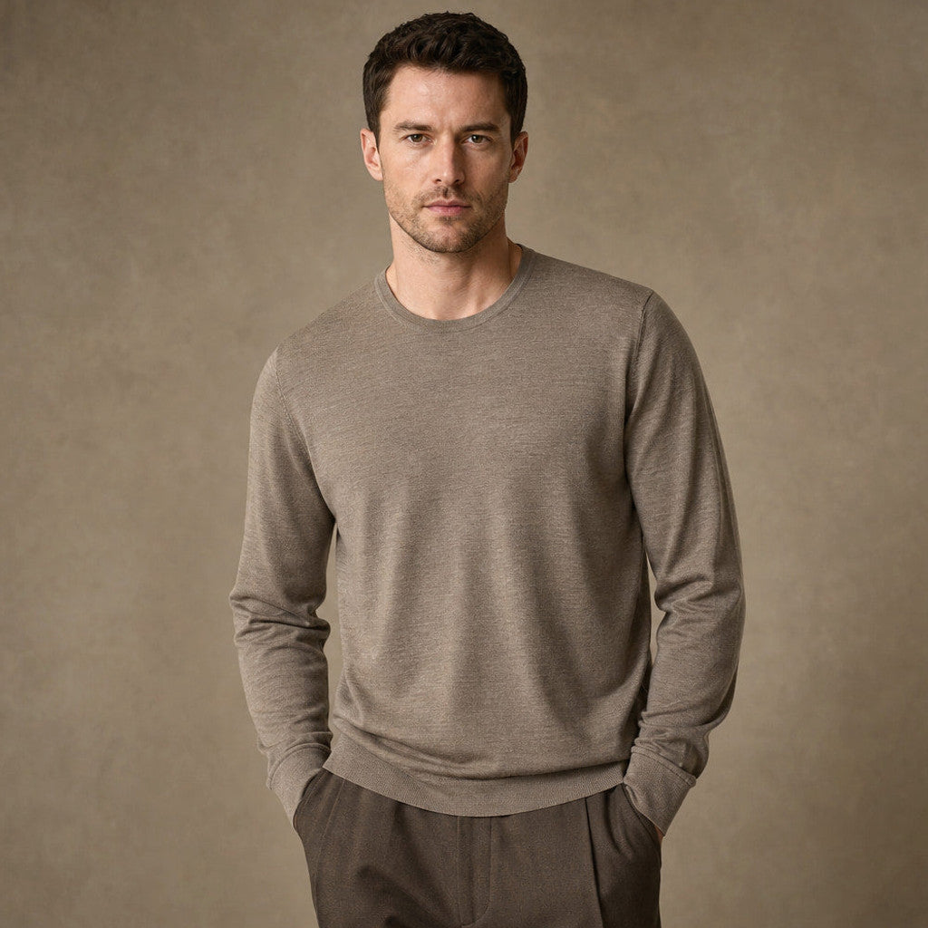 Murray | Crewneck Jumper Fine Gauge Wool – Product Photo