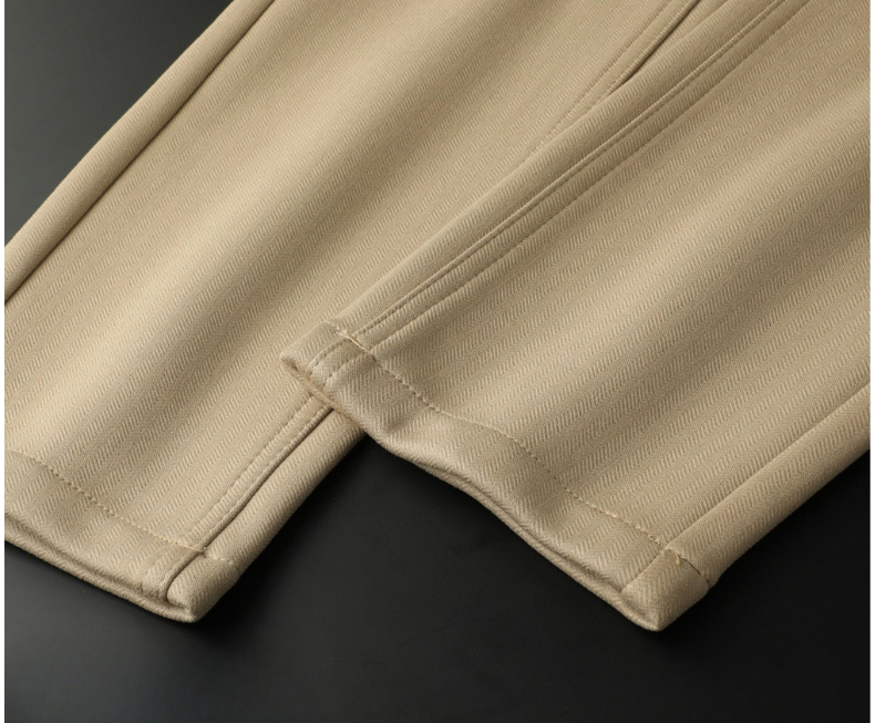 Halvex | Trouser Herringbone Tailored Tonal Crest Embroidery