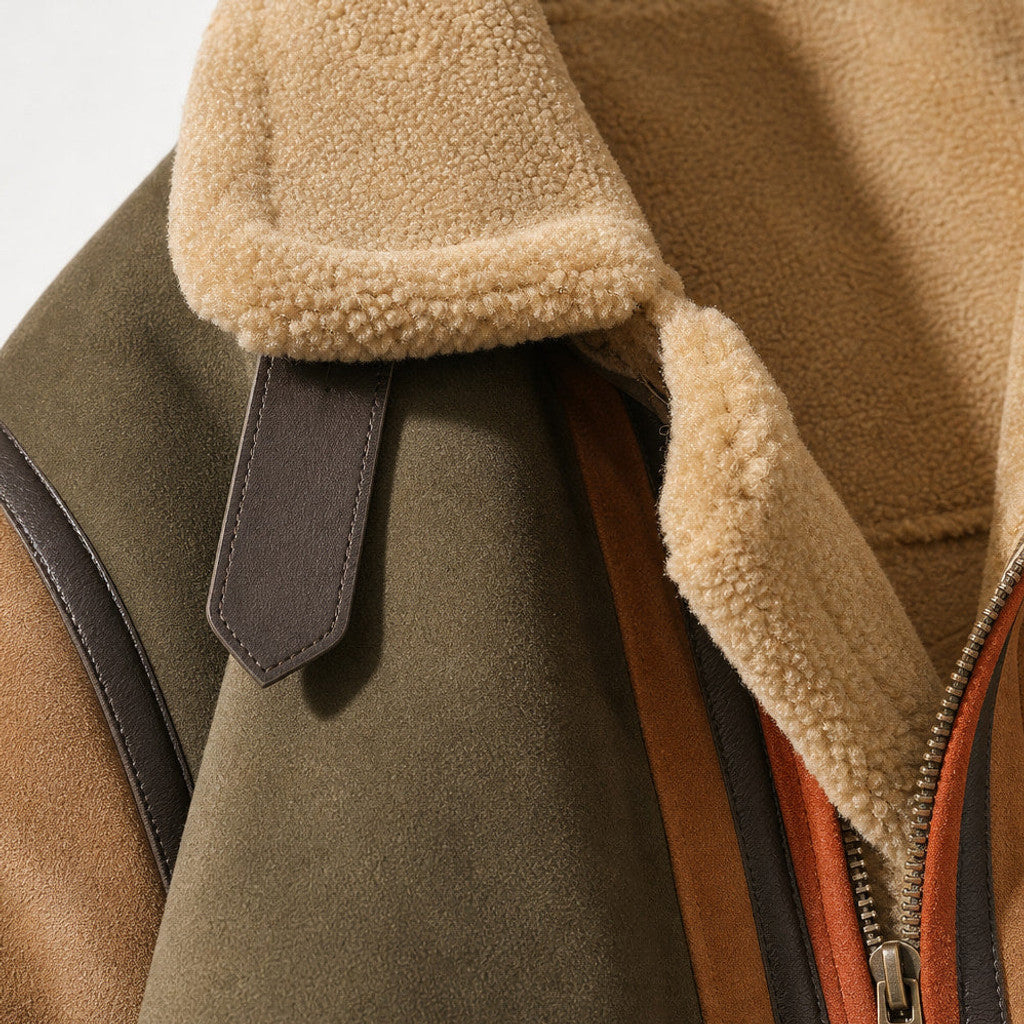 Northcott | Aviator Jacket Shearling Lined Suede – Product Photo