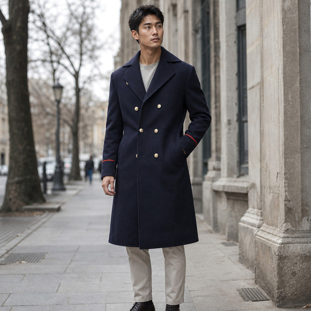 Norwood | Double Breasted Coat Longline Navy