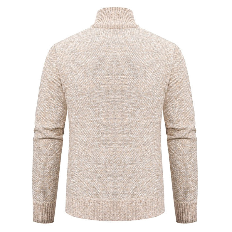 Octavian | Knitwear Hoodie Cable Texture Zip Up