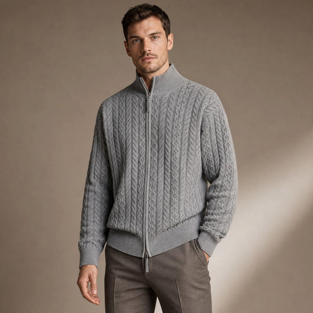 Ogilvie | Cable Knit Cardigan Full Zip