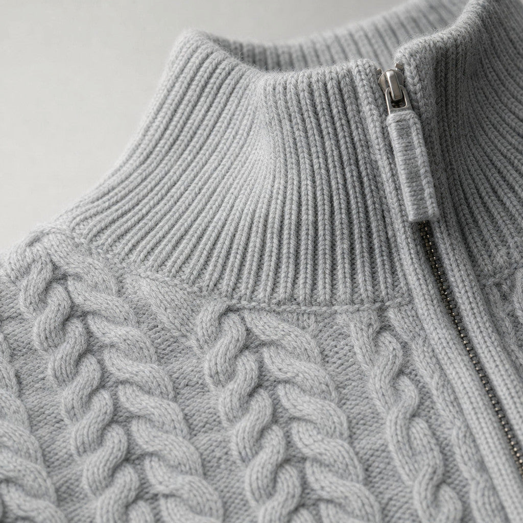 Ogilvie | Cable Knit Cardigan Full Zip